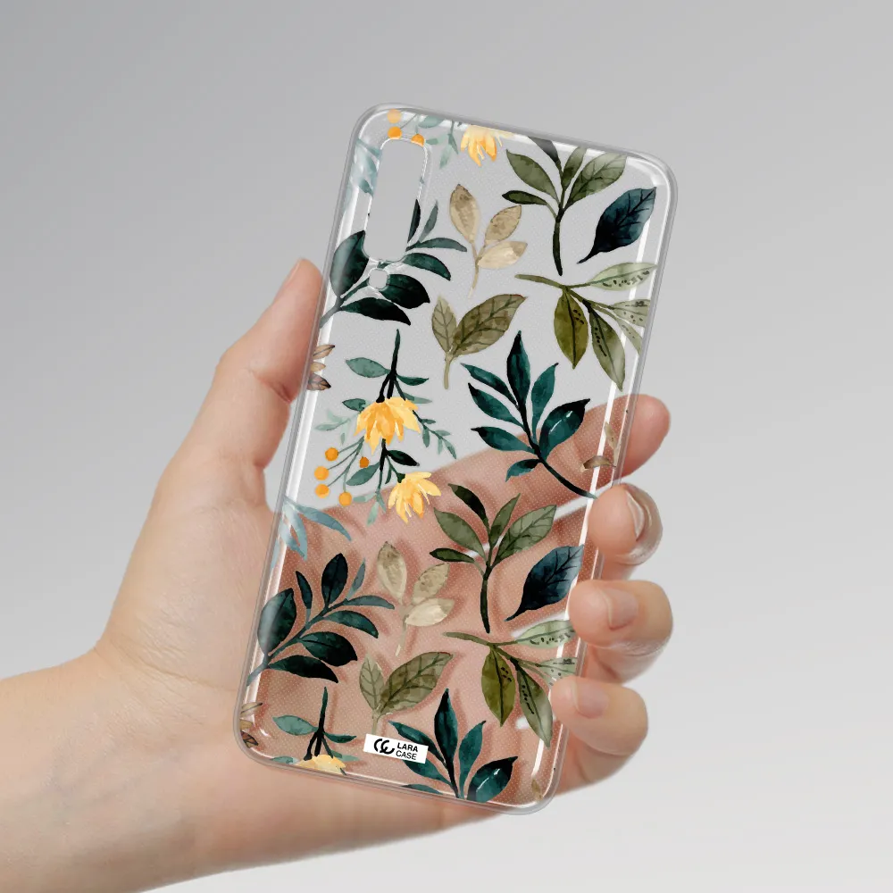 Fall Flowers Samsung A7 2018 Clear TPU Case