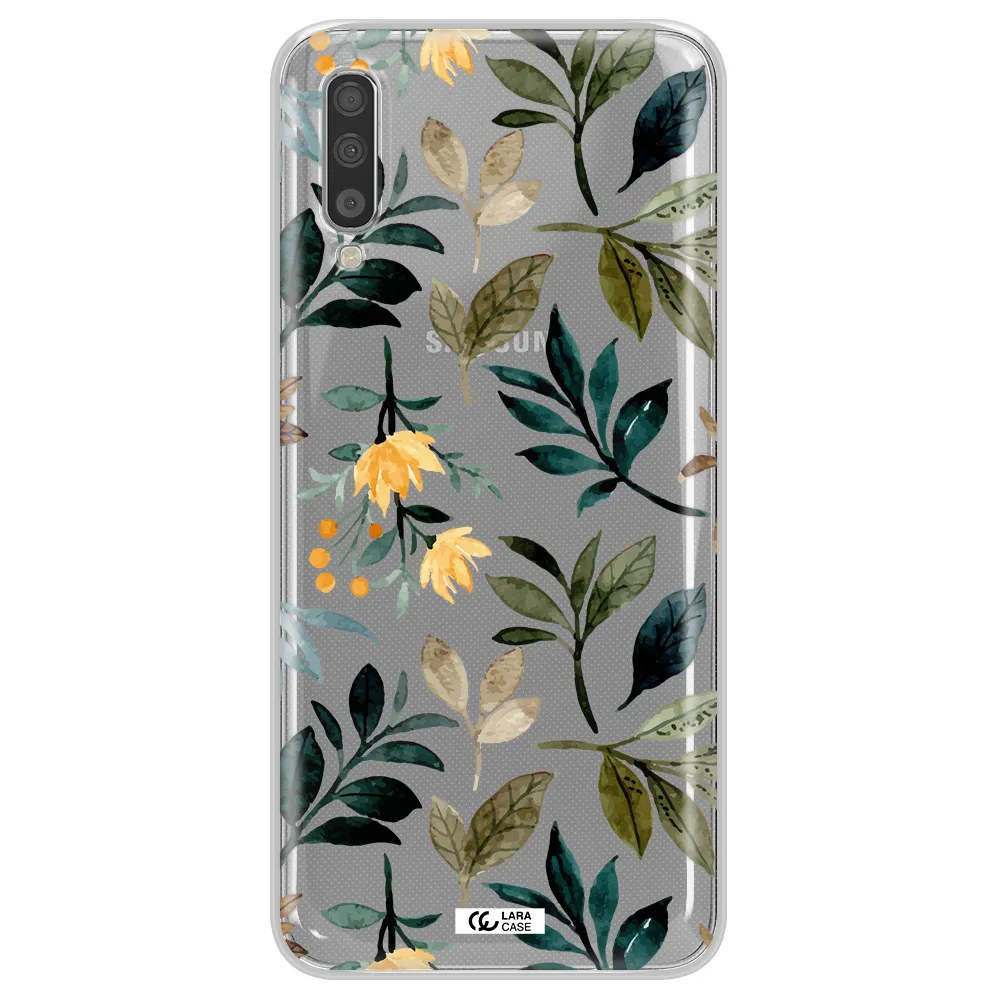 Fall Flowers Samsung A70S Clear Tpu Case