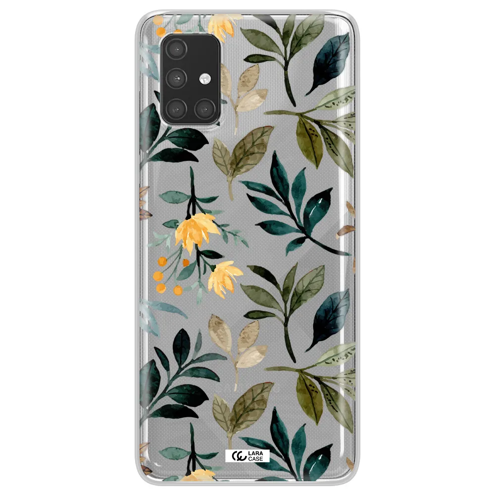 Fall Flowers Samsung A71 Clear TPU Case