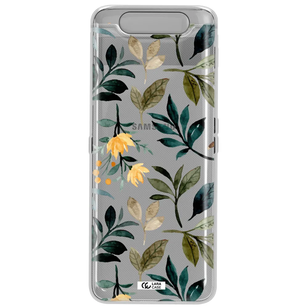 Fall Flowers Samsung A80 Clear TPU Case