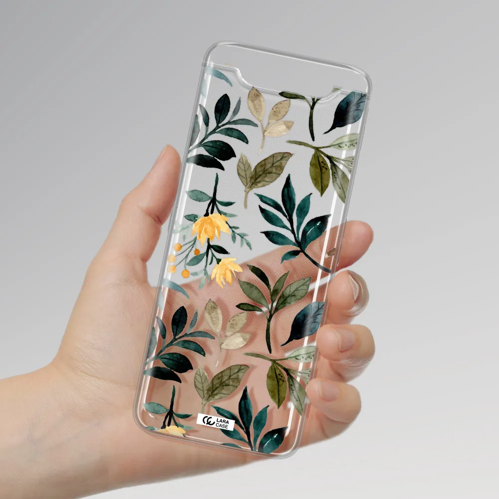 Fall Flowers Samsung A80 Clear TPU Case
