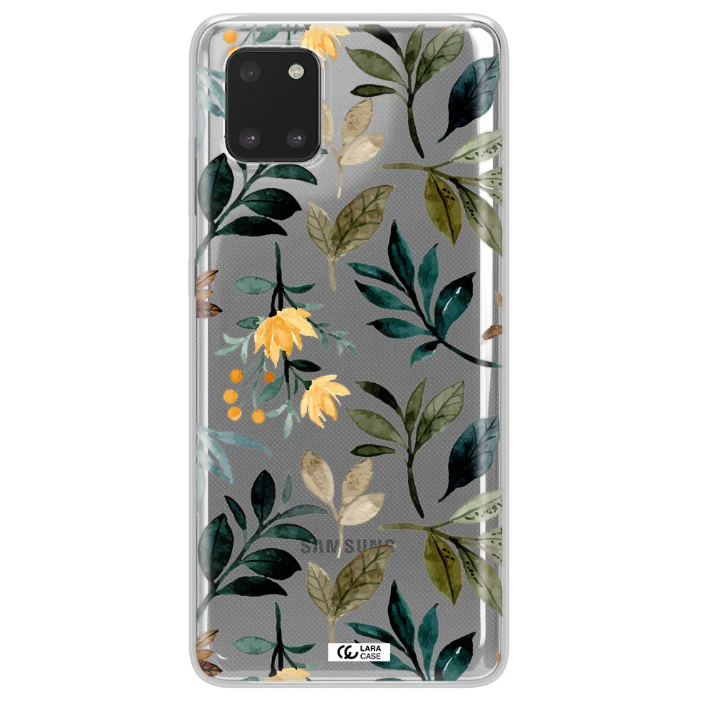 Fall Flowers Samsung A81 Clear TPU Case