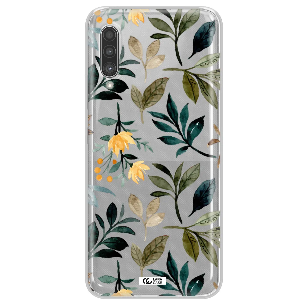 Fall Flowers Samsung A90 Clear TPU Case