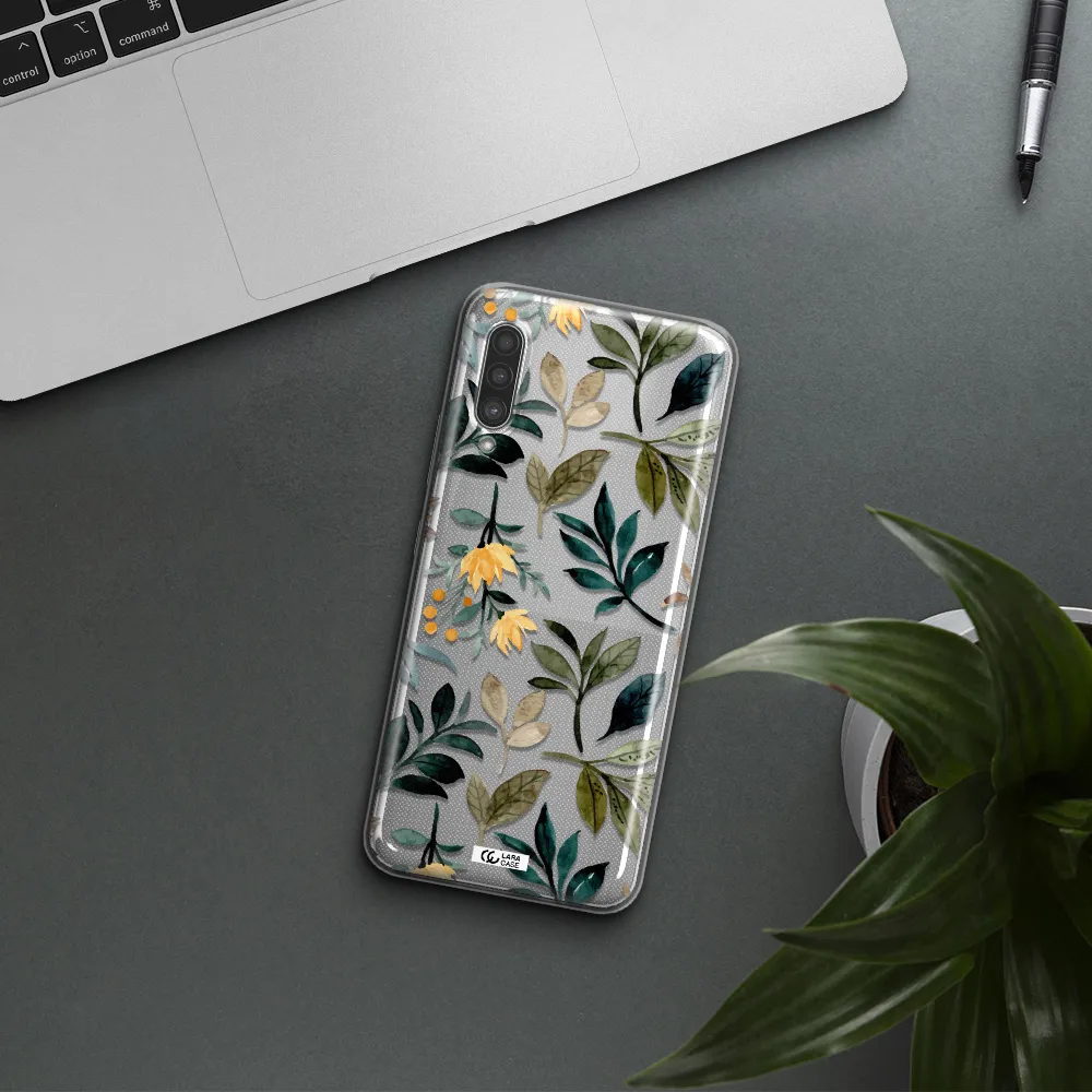 Fall Flowers Samsung A90 Clear TPU Case