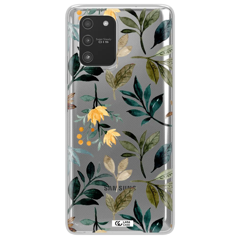 Fall Flowers Samsung A91 Clear TPU Case