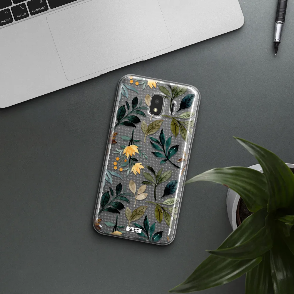 Fall Flowers Samsung J4 Clear TPU Case