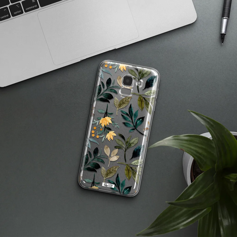 Fall Flowers Samsung J6 Clear TPU Case