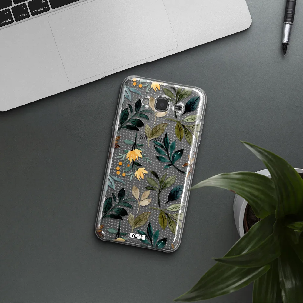 Fall Flowers Samsung J7 Core Clear TPU Case