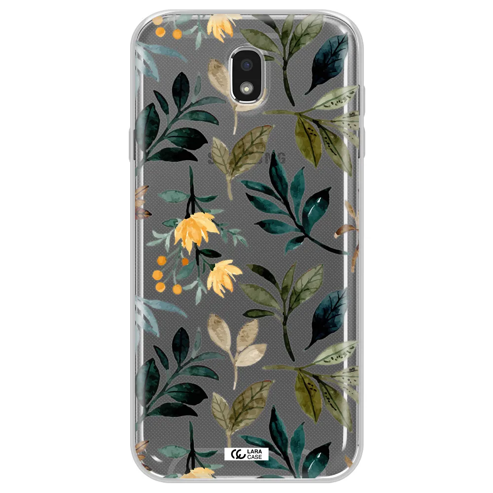 Fall Flowers Samsung J7 Pro Clear TPU Case