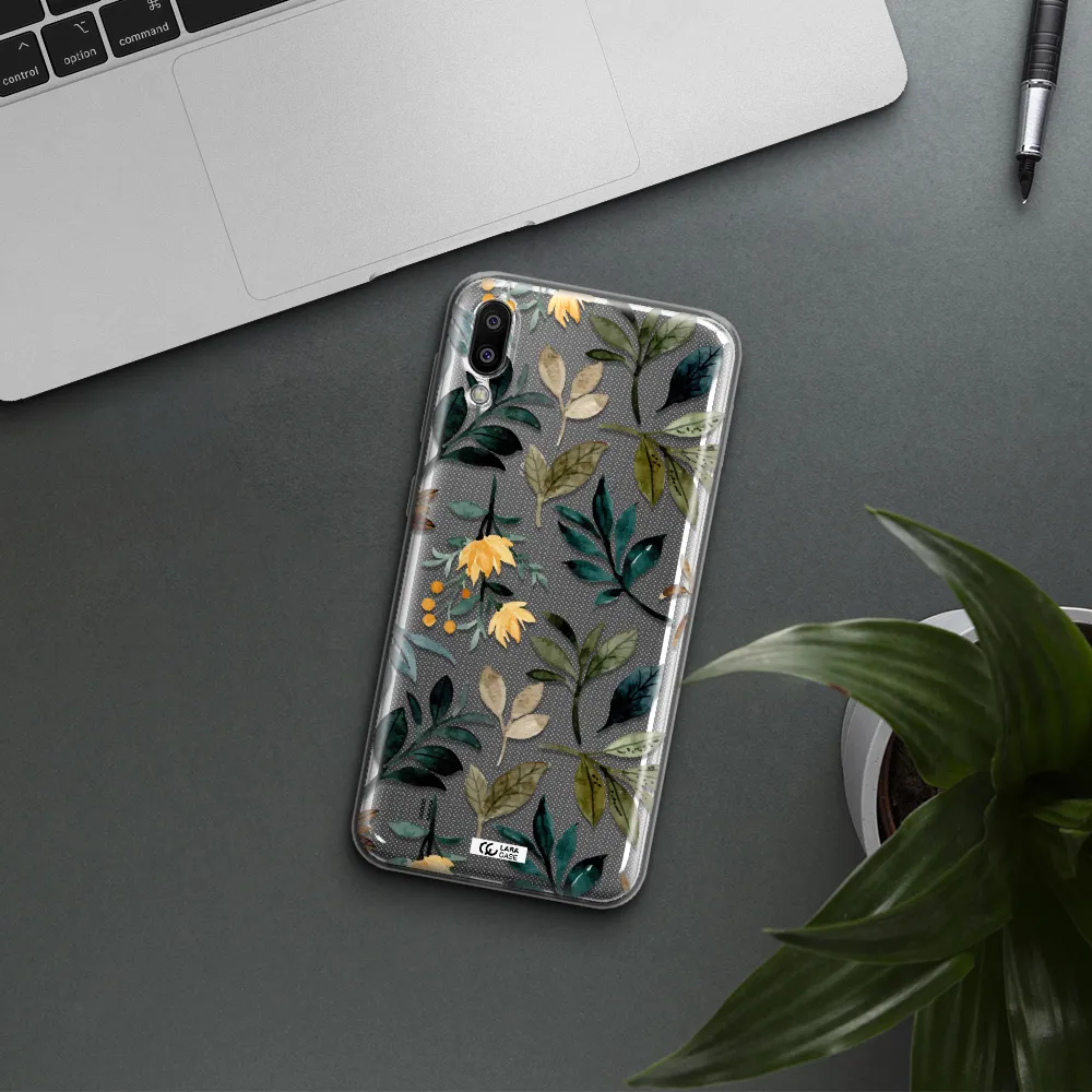 Fall Flowers Samsung M10 Clear TPU Case