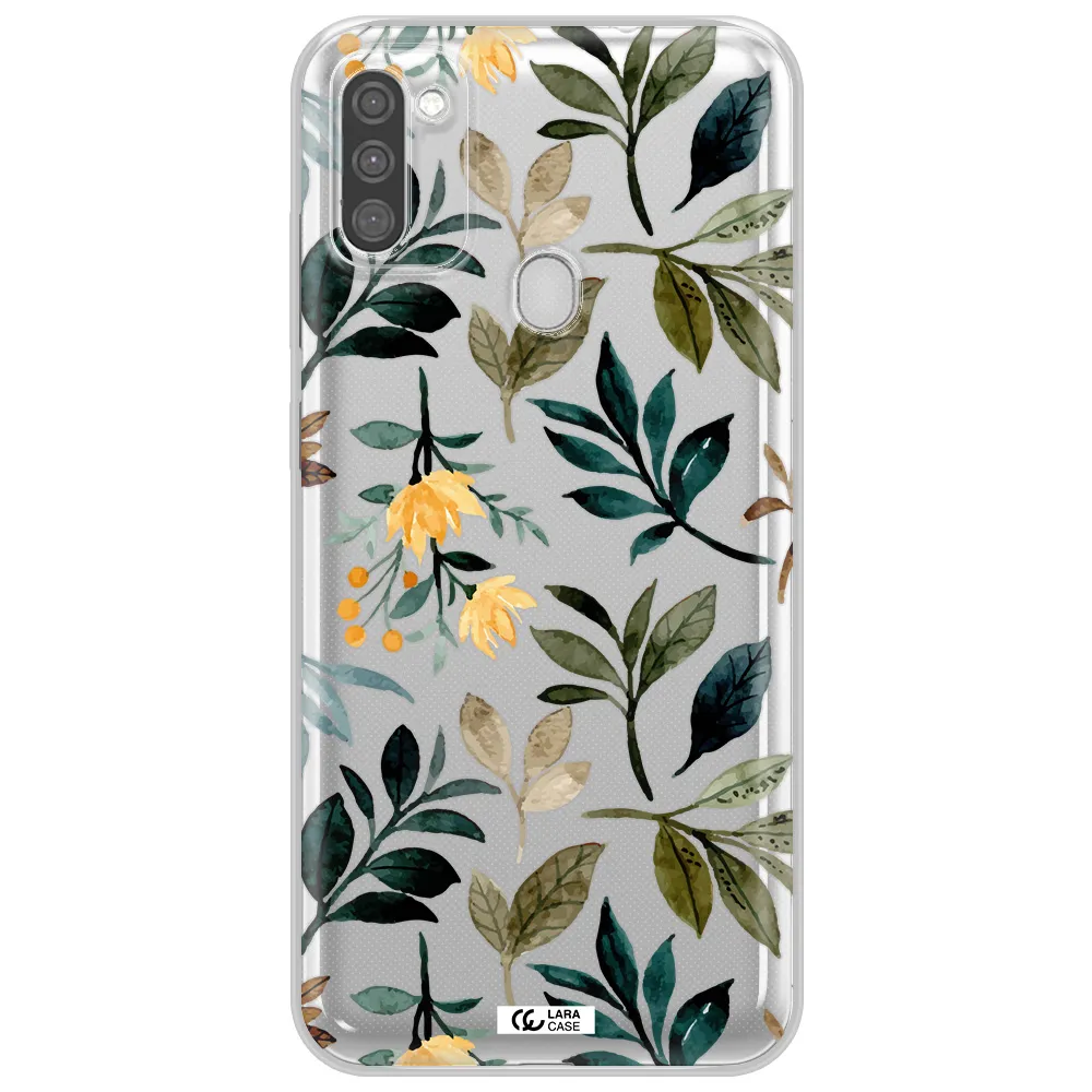 Fall Flowers Samsung M11 Clear TPU Case