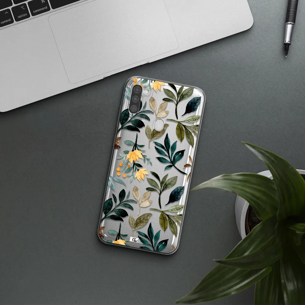 Fall Flowers Samsung M11 Clear TPU Case