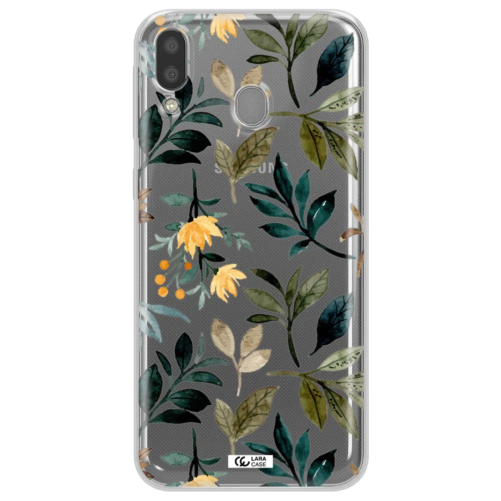 Fall Flowers Samsung M20 Clear TPU Case