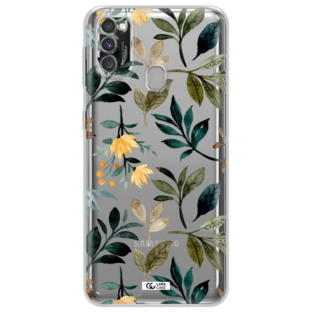 Fall Flowers Samsung M30S Clear TPU Case