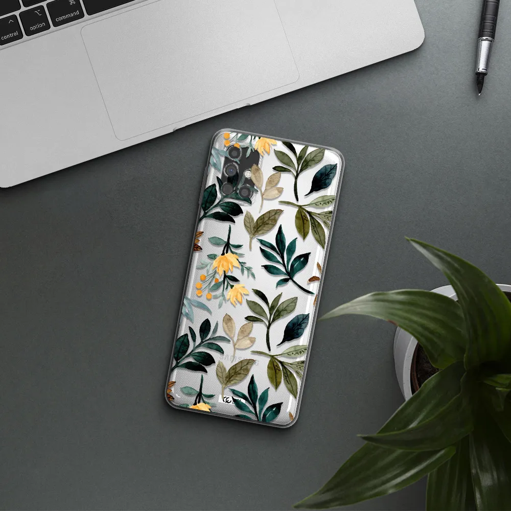 Fall Flowers Samsung M31S Clear TPU Case