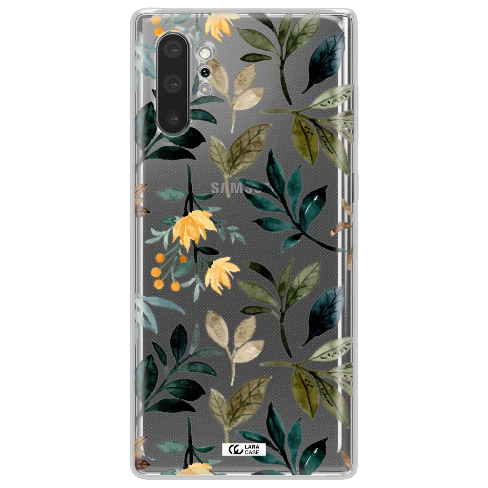 Fall Flowers Samsung Note 10 Plus Clear TPU Case
