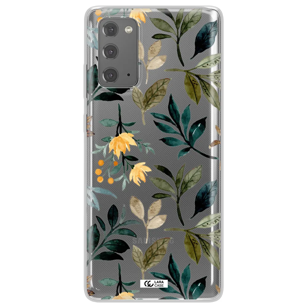 Fall Flowers Samsung Note 20 Clear TPU Case
