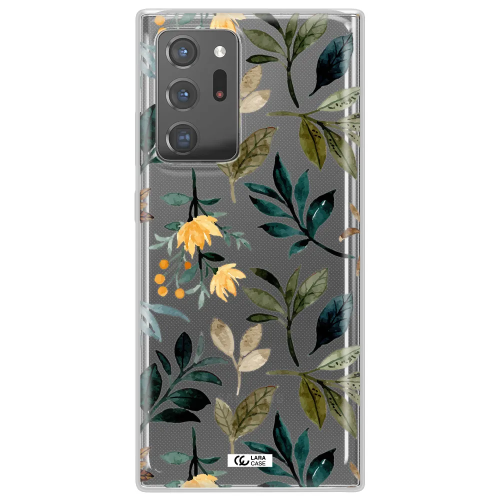 Fall Flowers Samsung Note 20 Ultra Clear TPU Case