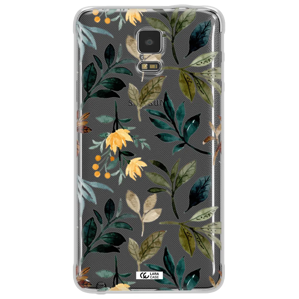 Fall Flowers Samsung Note 4 Clear TPU Case