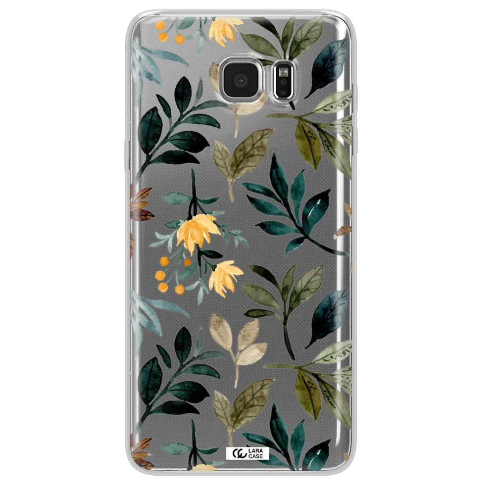 Fall Flowers Samsung Note 5 Clear TPU Case