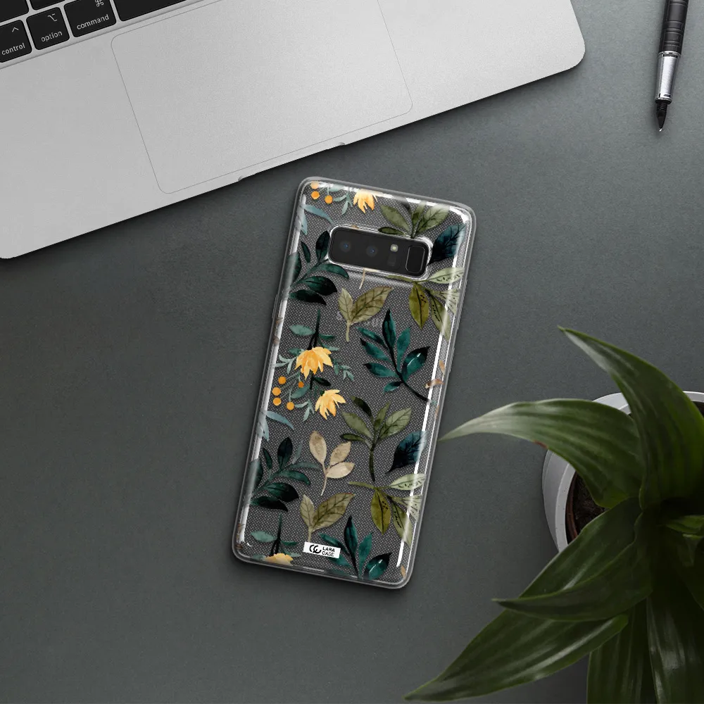 Fall Flowers Samsung Note 8 Clear TPU Case