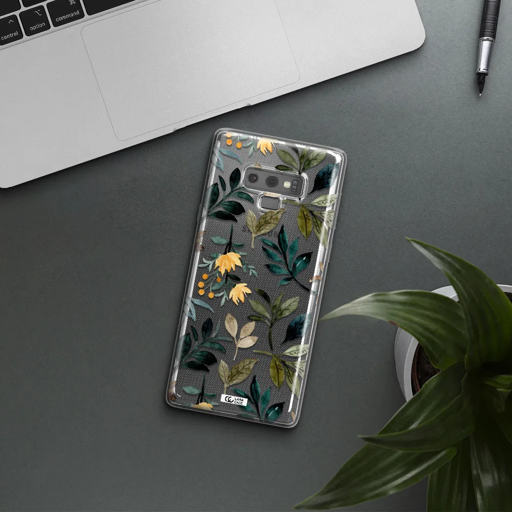 Fall Flowers Samsung Note 9 Clear TPU Case