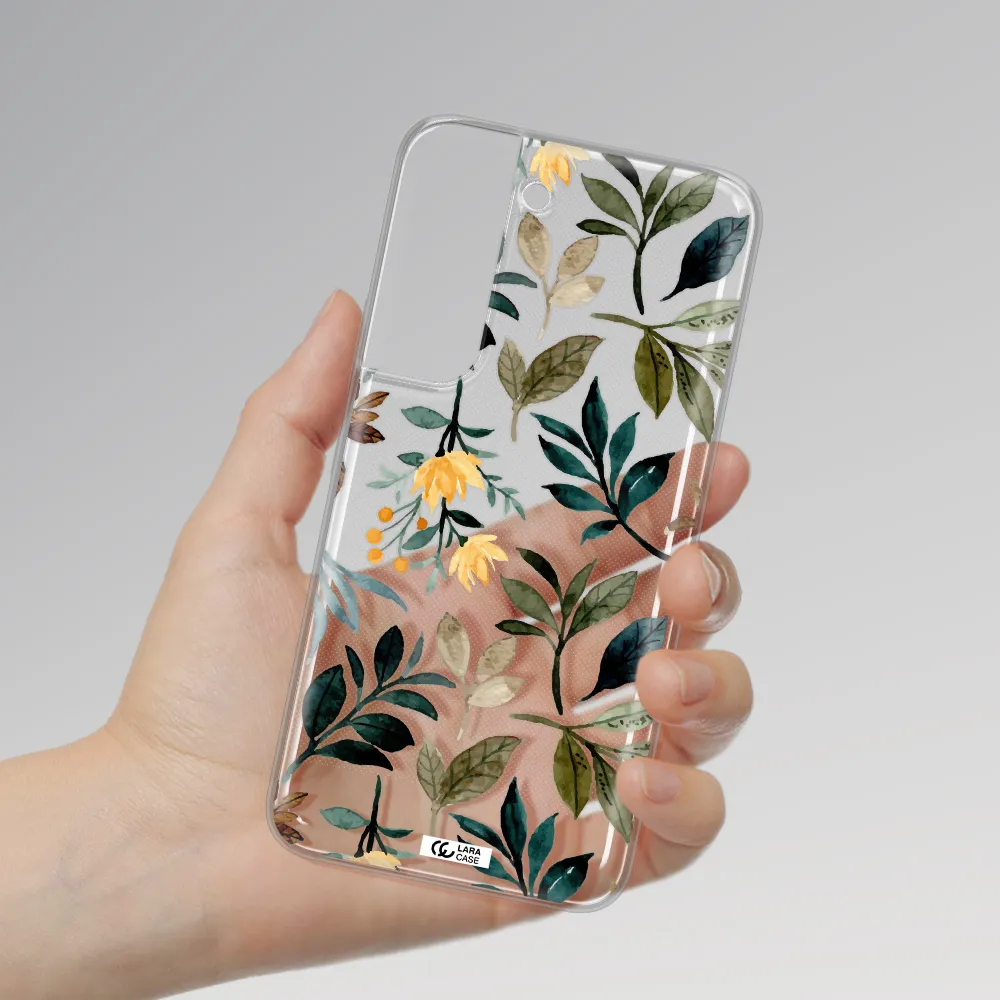Fall Flowers Samsung S 22 Clear TPU Case