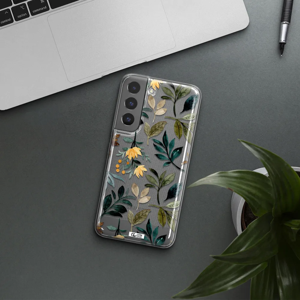 Fall Flowers Samsung S 22 Clear TPU Case