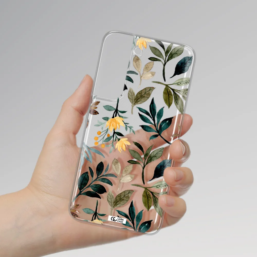 Fall Flowers Samsung S 22 Plus Clear TPU Case