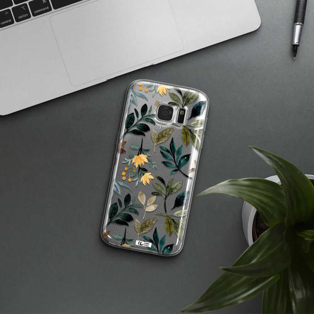 Fall Flowers Samsung S 7 Clear TPU Case