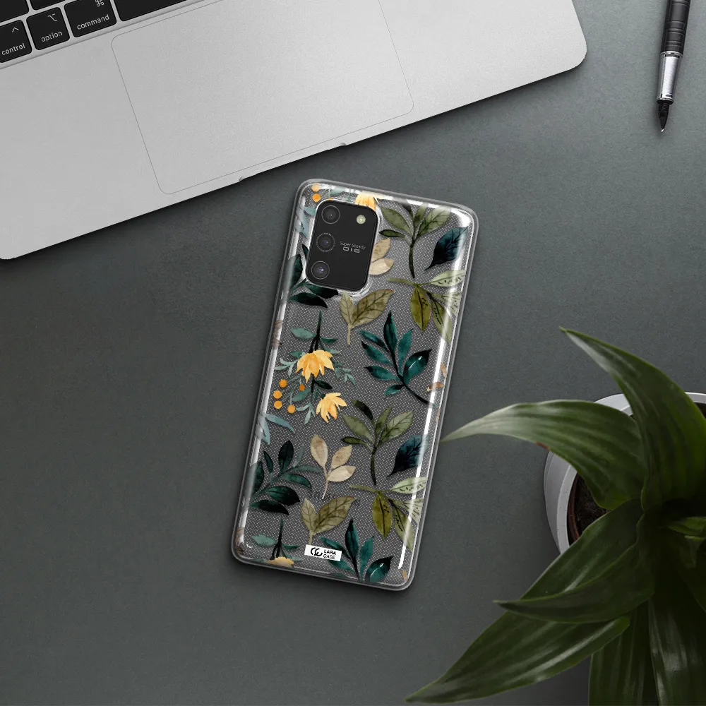 Fall Flowers Samsung S10 Lite Clear TPU Case