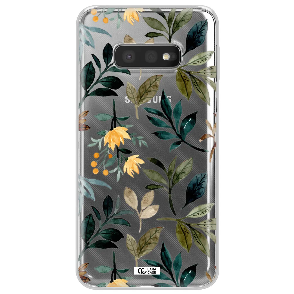 Fall Flowers Samsung S10e Clear TPU Case