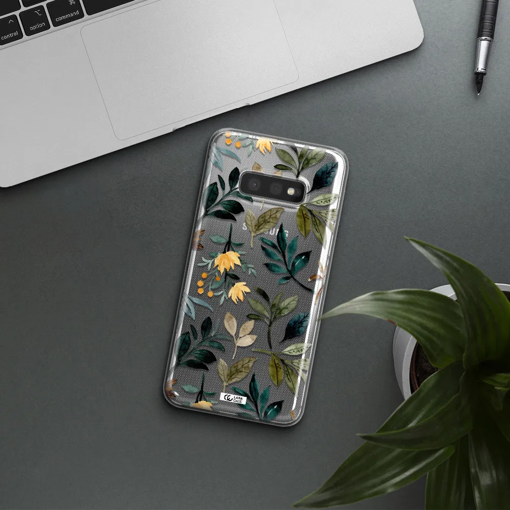 Fall Flowers Samsung S10e Clear TPU Case
