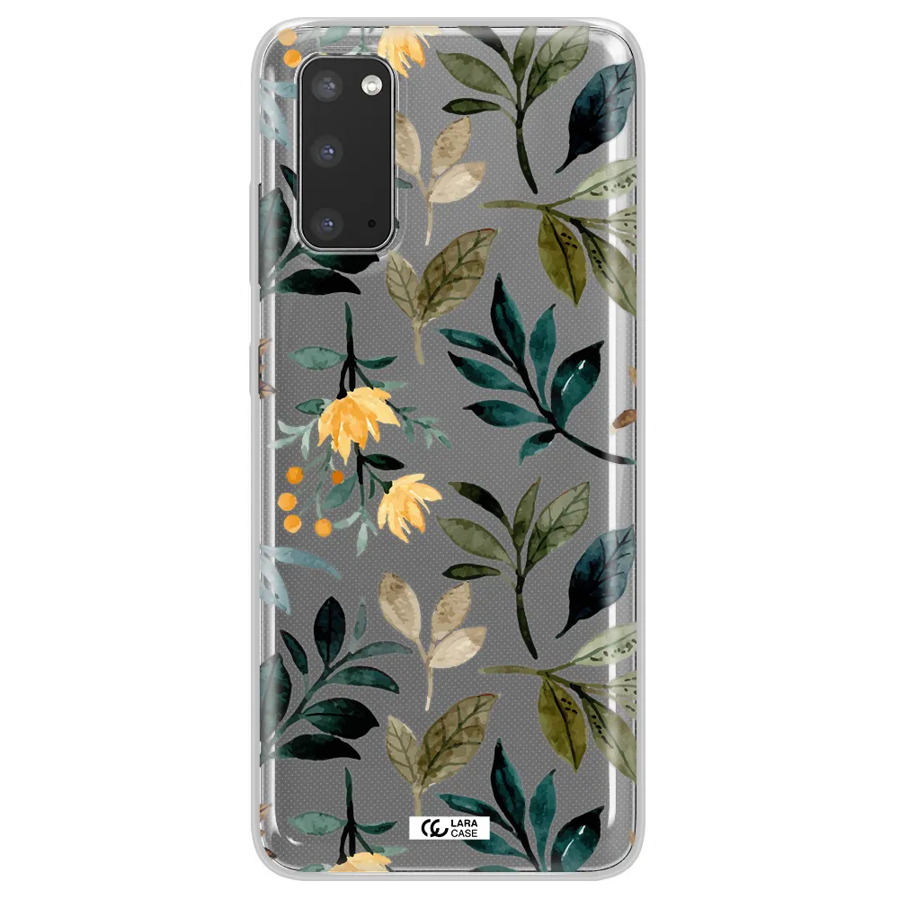 Fall Flowers Samsung S20 Clear TPU Case
