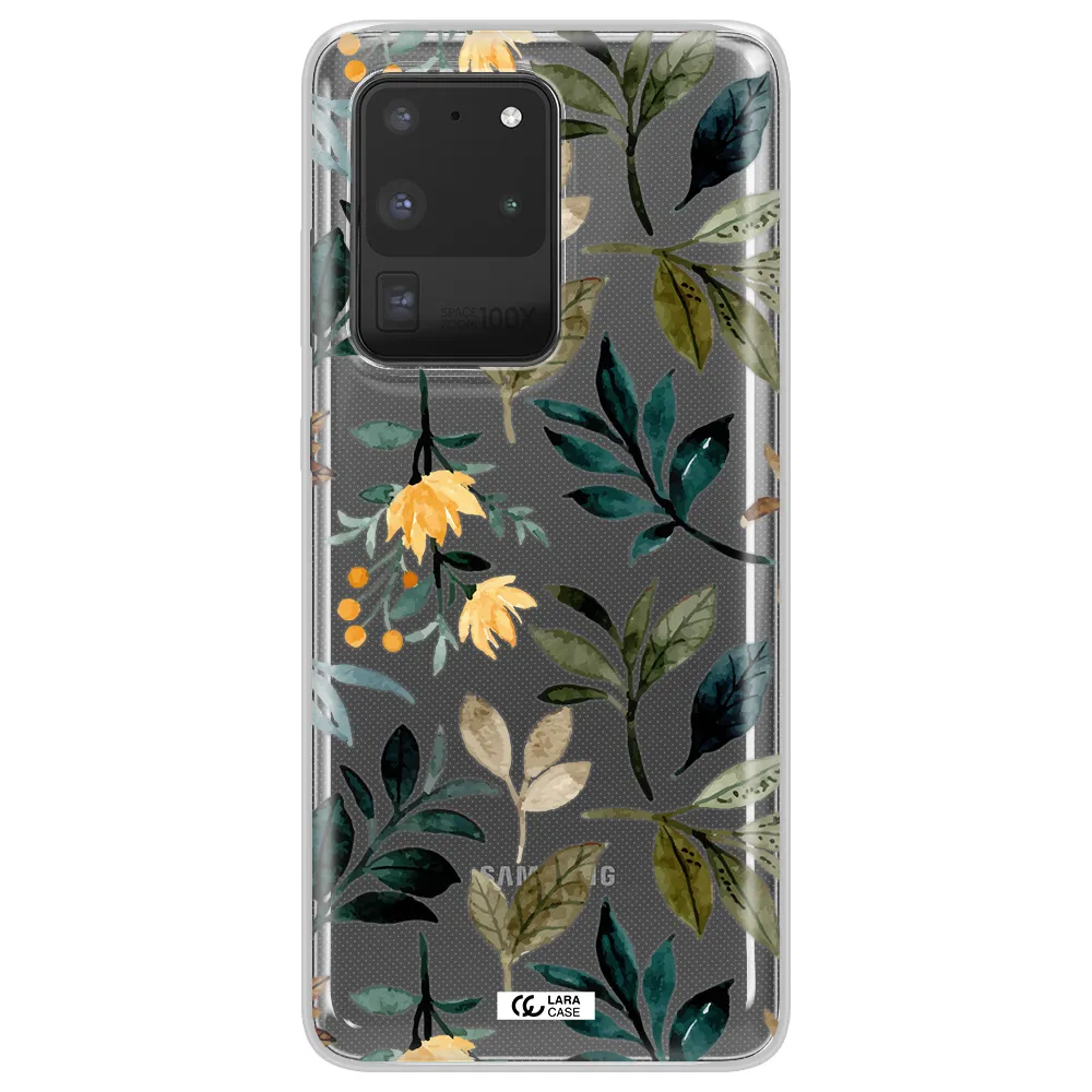 Fall Flowers Samsung S20 Ultra Clear TPU Case
