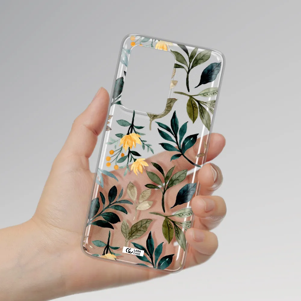 Fall Flowers Samsung S20 Ultra Clear TPU Case
