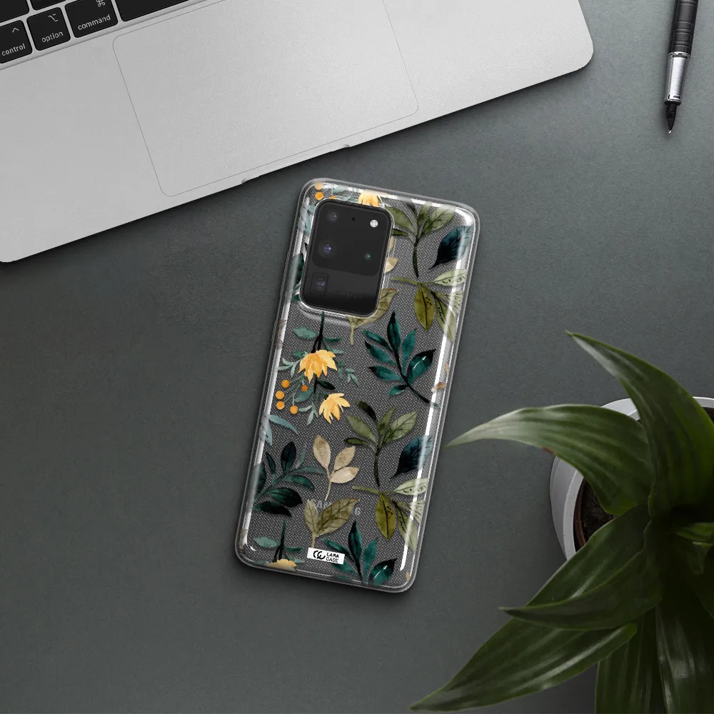 Fall Flowers Samsung S20 Ultra Clear TPU Case