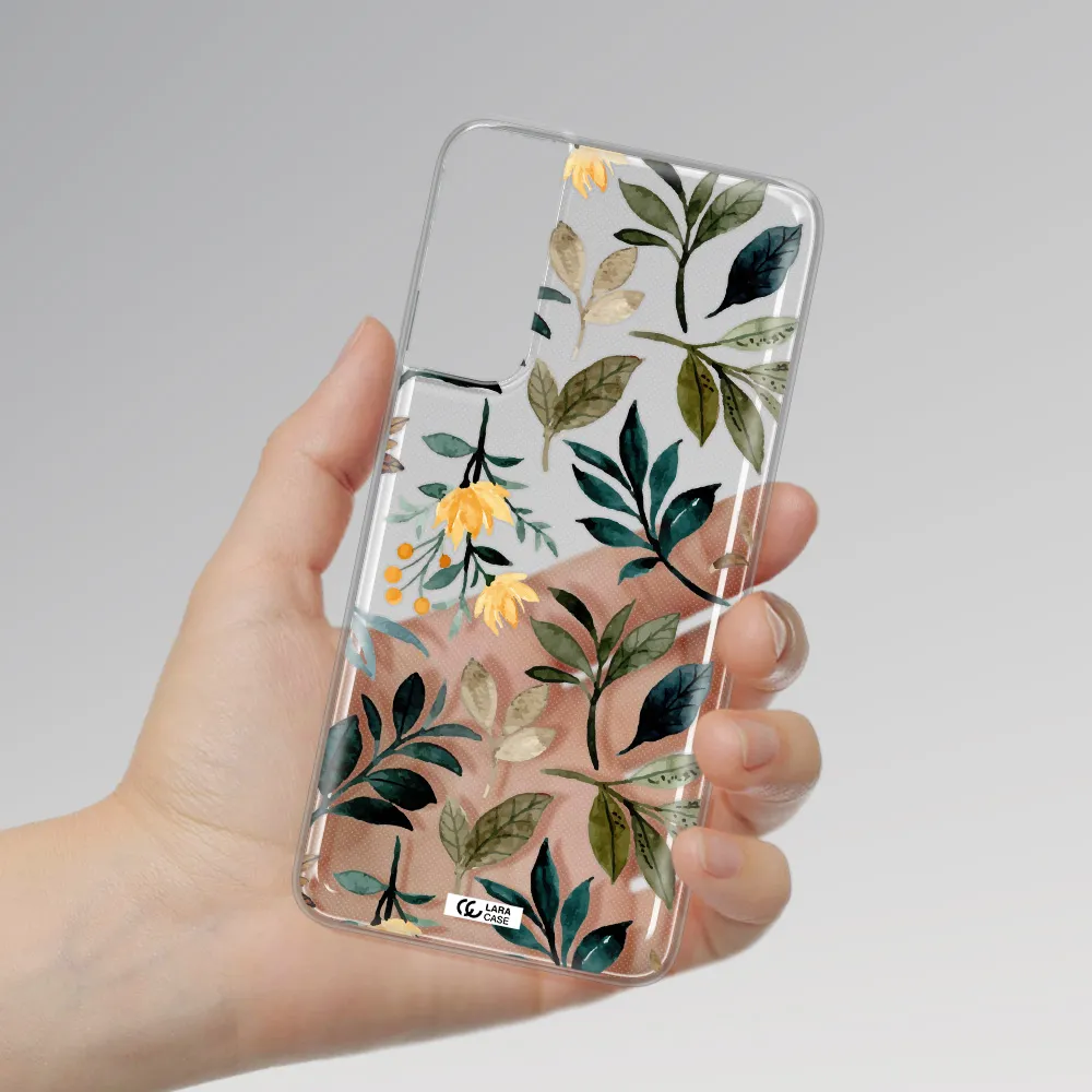 Fall Flowers Samsung S21 Clear TPU Case