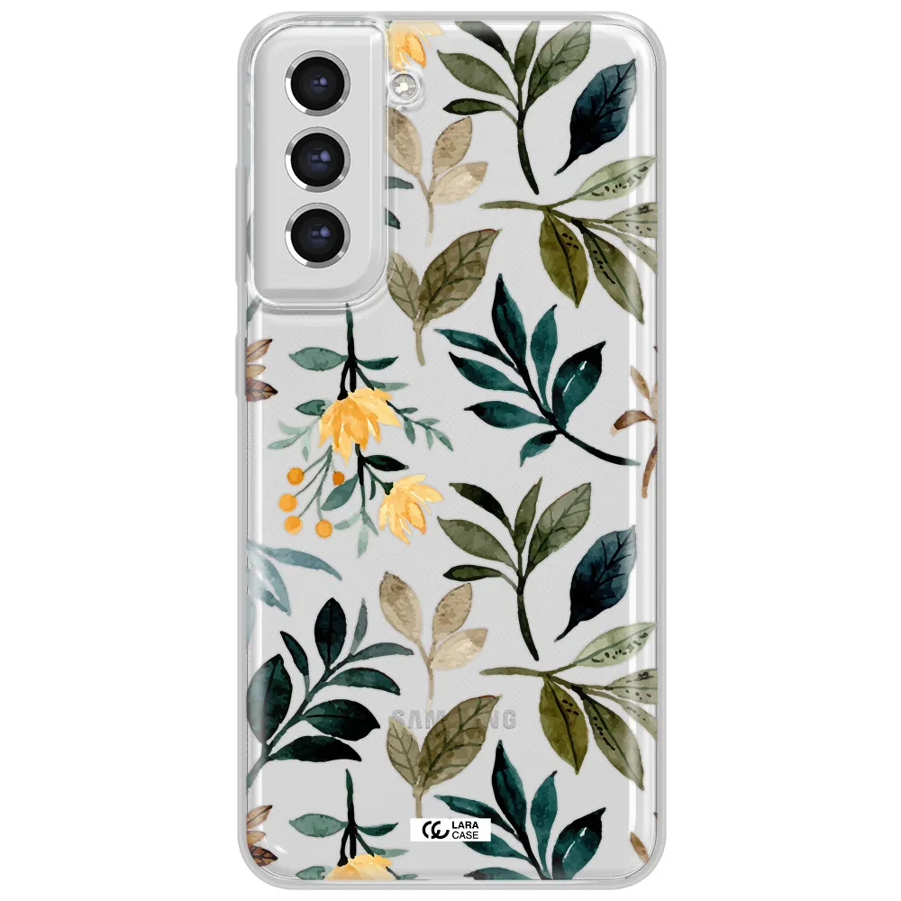 Fall Flowers Samsung S21 Fe Clear Tpu Case