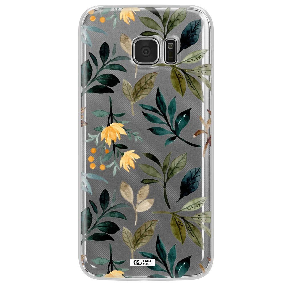 Fall Flowers Samsung S7 Edge Clear TPU Case