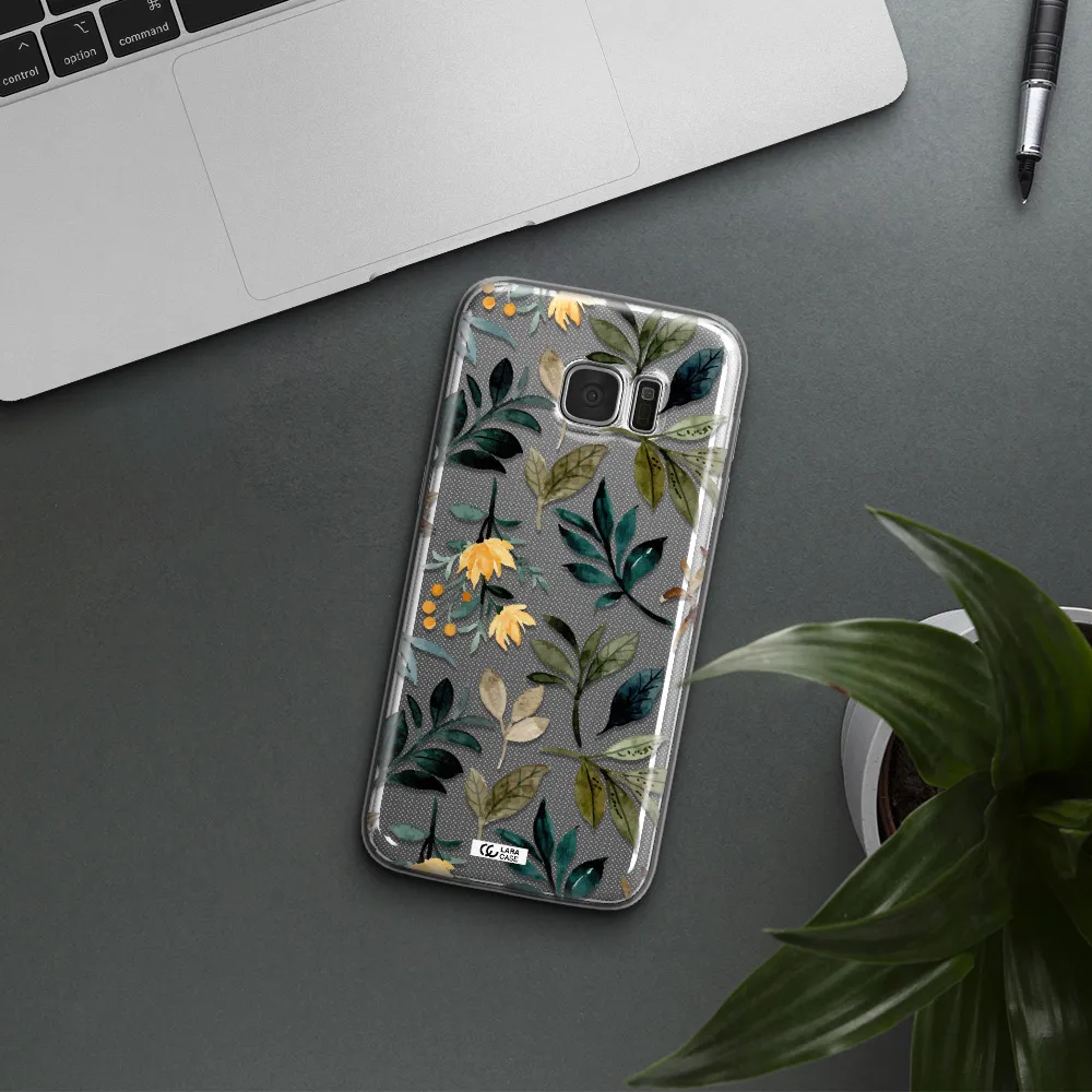 Fall Flowers Samsung S7 Edge Clear TPU Case