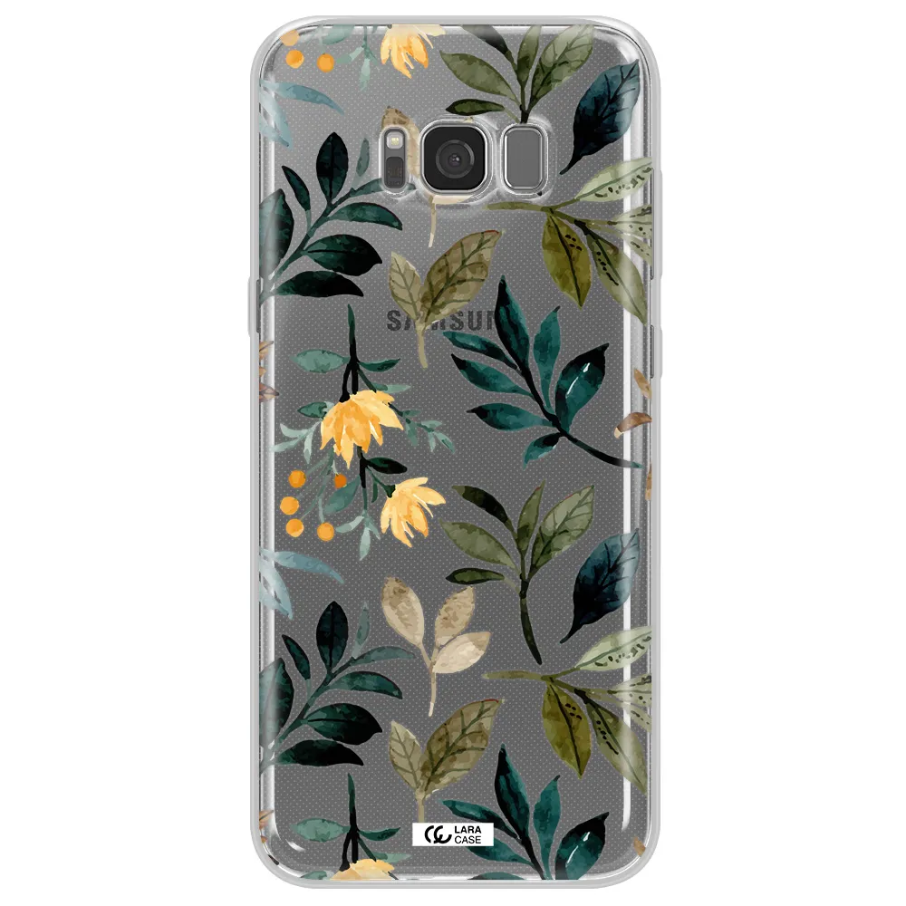 Fall Flowers Samsung S8 Plus Clear TPU Case