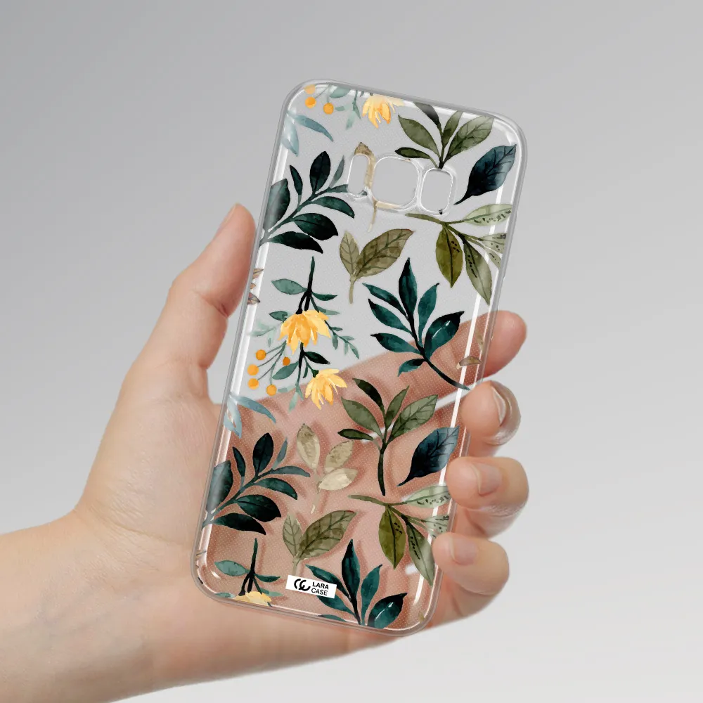 Fall Flowers Samsung S8 Plus Clear TPU Case