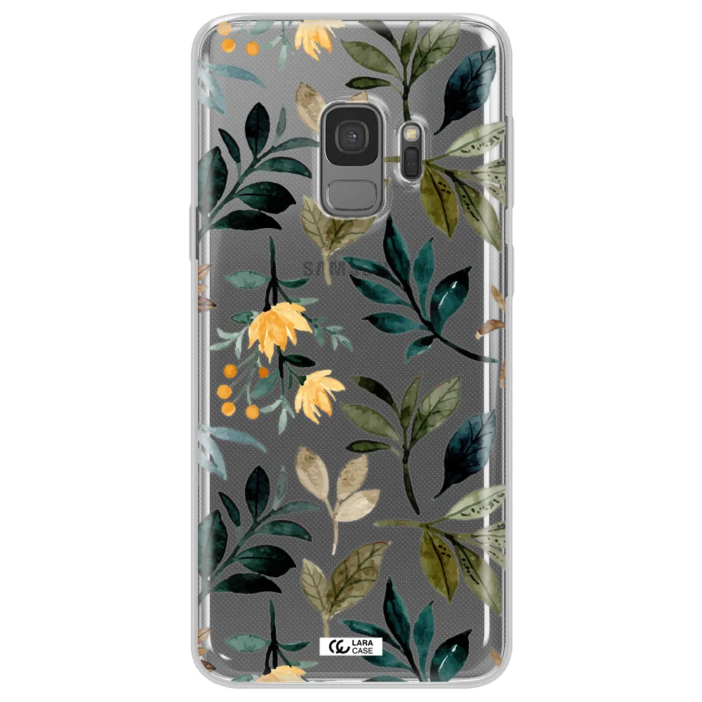 Fall Flowers Samsung S9 Clear TPU Case