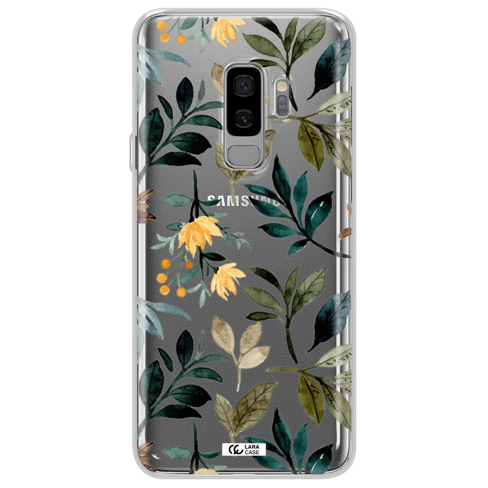 Fall Flowers Samsung S9 Plus Clear TPU Case