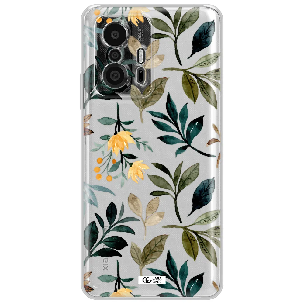 Fall Flowers Xiaomi 11T Pro Clear Tpu Case