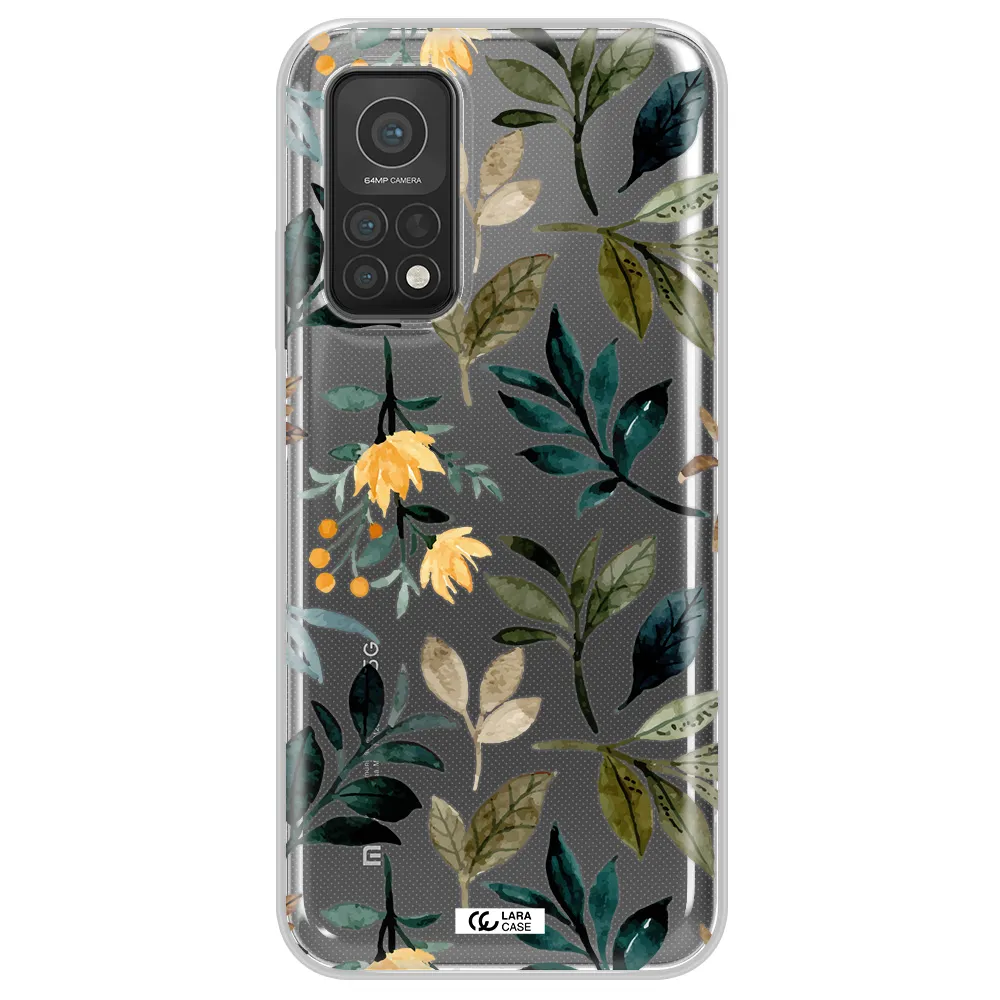Fall Flowers Xiaomi Mi 10T Clear TPU Case