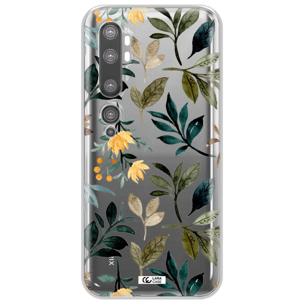 Fall Flowers Xiaomi Mi Note 10 Clear TPU Case