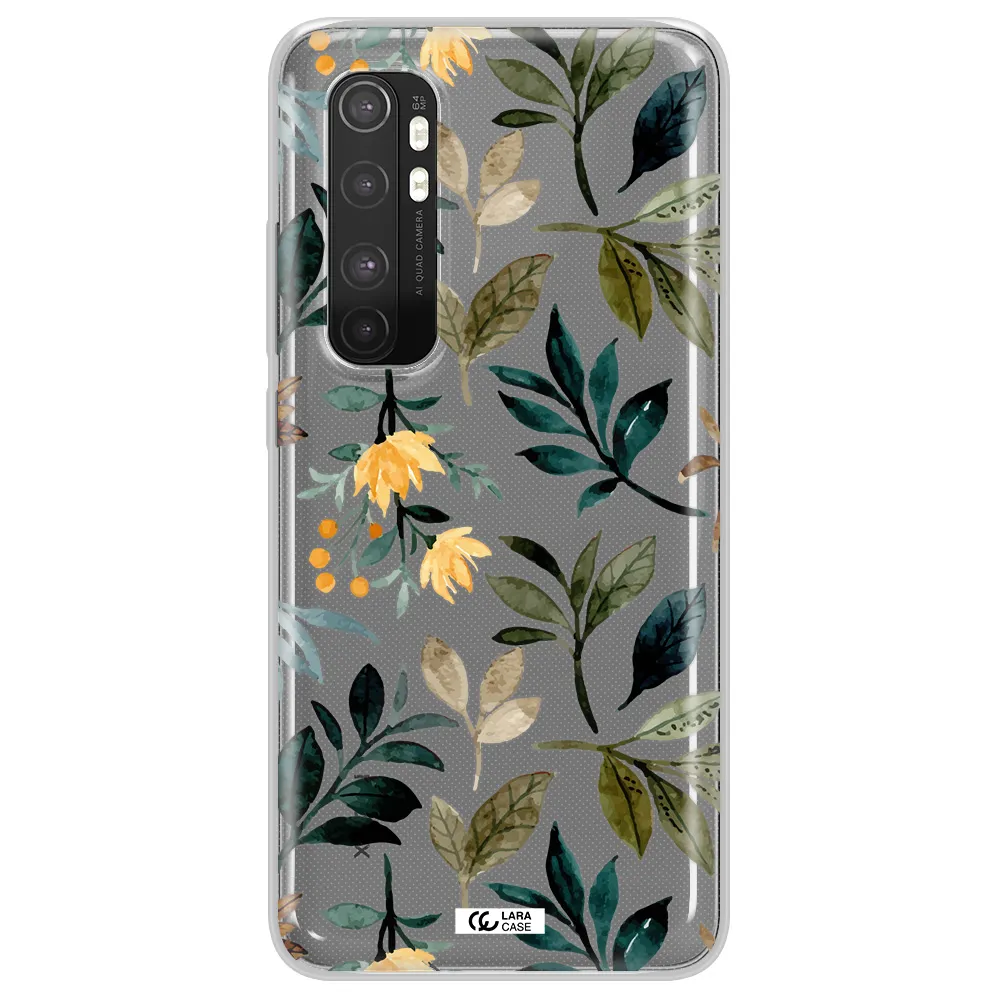 Fall Flowers Xiaomi Mi Note 10 Lite Clear TPU Case