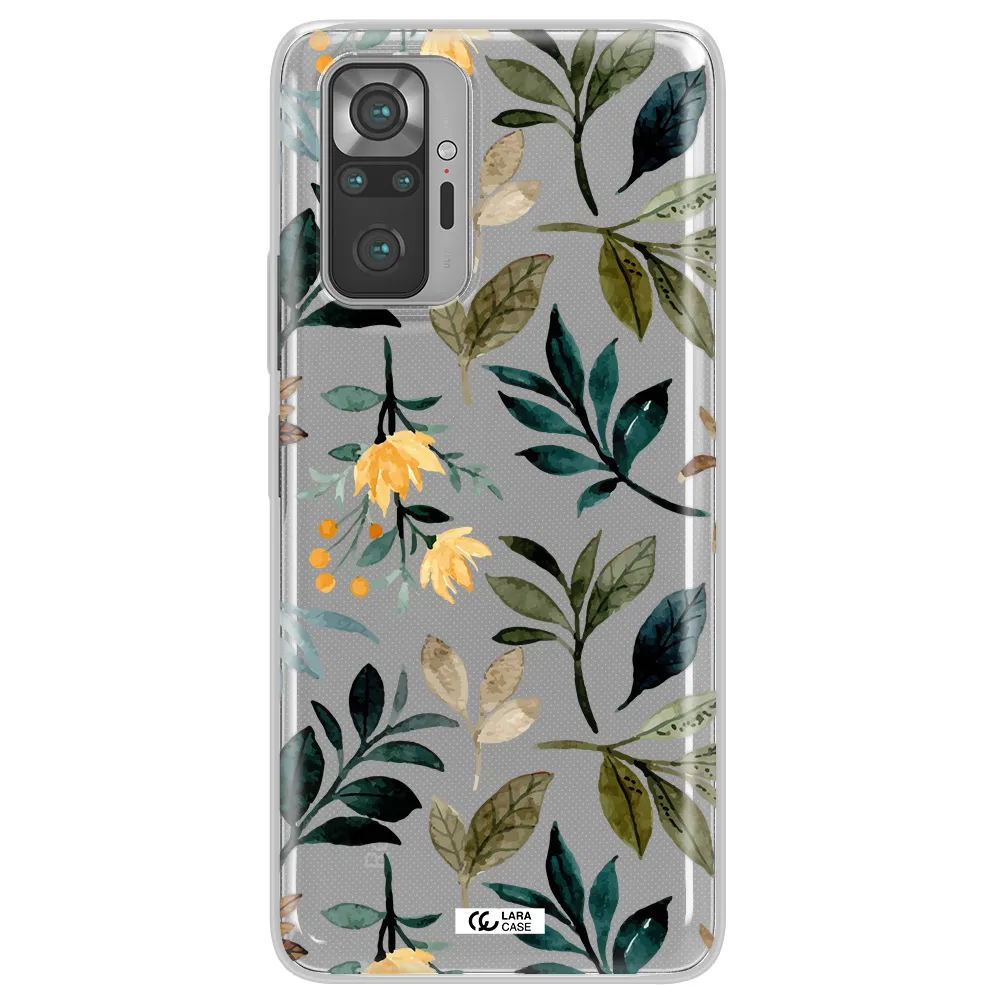 Fall Flowers Xiaomi Note 10 Pro Clear TPU Case